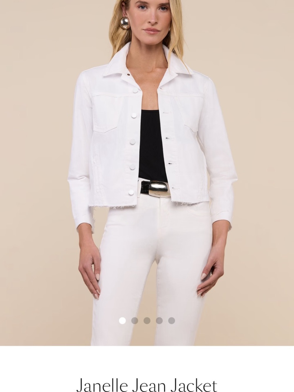 L’Agence Janelle Jean Jacket - White